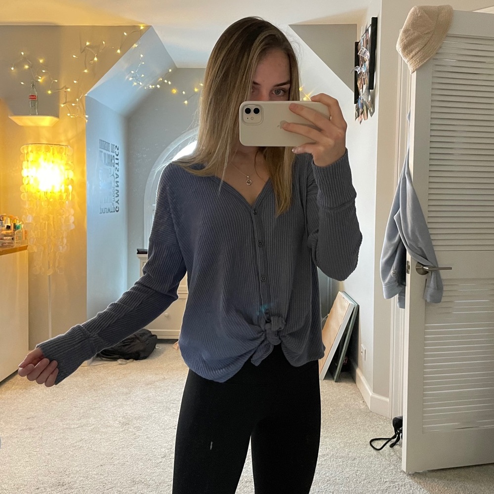 Button-up Tie Cardigan